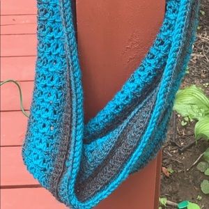 Handmade Ocean blue infinity scarf